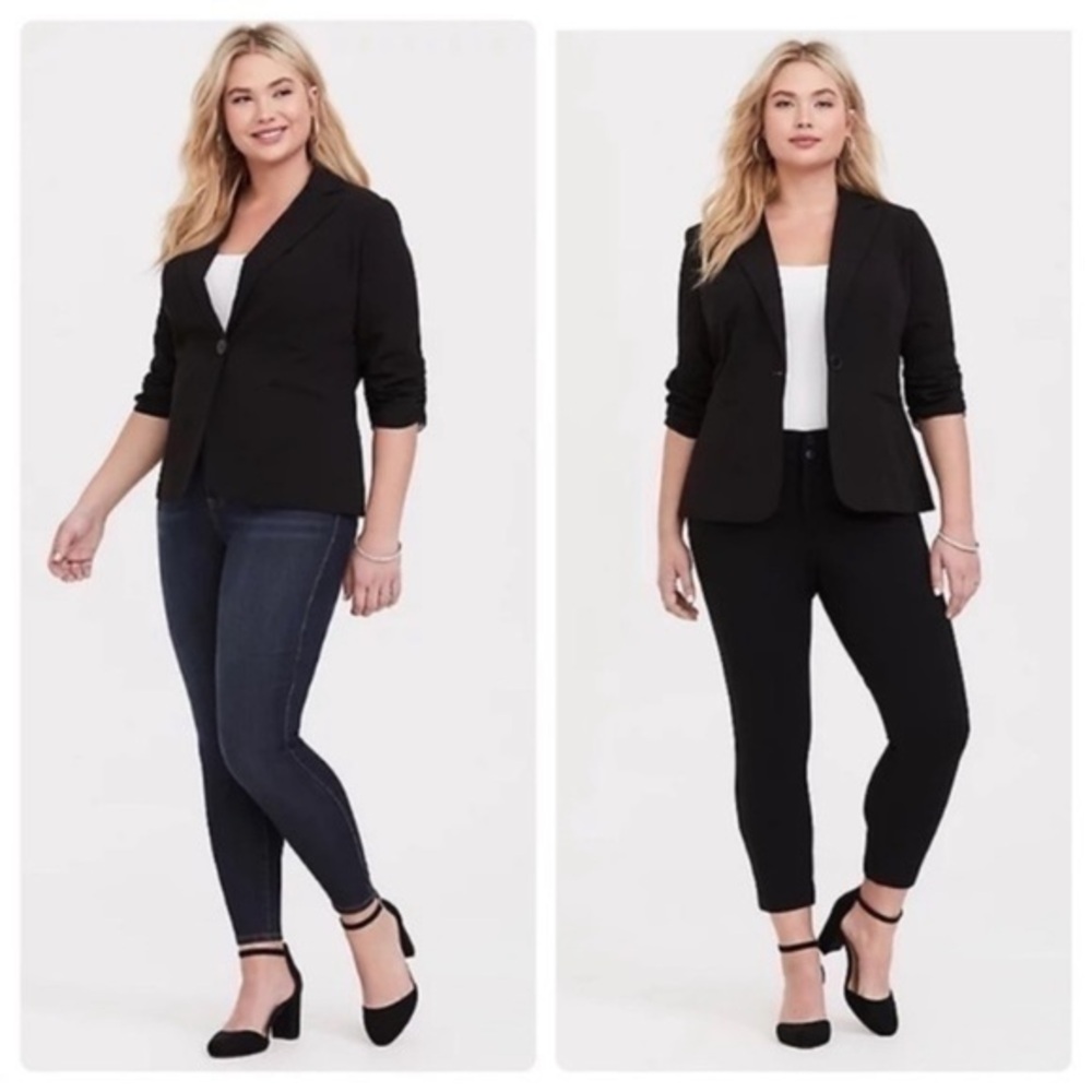 Torrid Plus Size Black Gabardine Madison Blazer Jacket